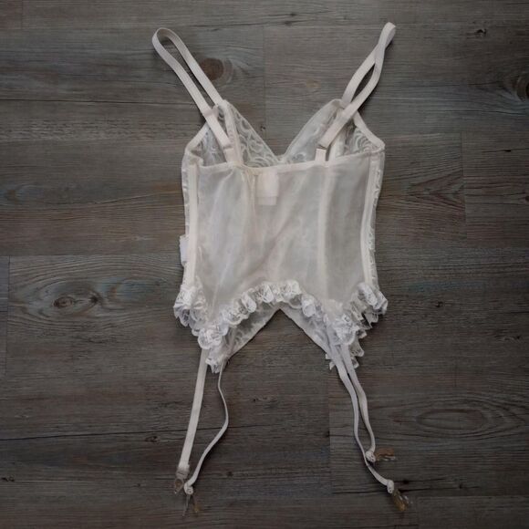 Vintage 80s Emil Bole Sheer Lace Angelic Corset - Picture 2 of 4